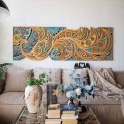 Phoenix & Sycamore Multilayer Wood Wall Art, Large Bird Laser Cut Sculpture, Housewarming Gift - thumbnail 2