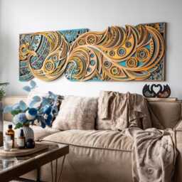 Phoenix & Sycamore Multilayer Wood Wall Art, Large Bird Laser Cut Sculpture, Housewarming Gift - thumbnail 1