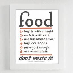 Food Don't Waste It 1917 Wall Decor - Historic Kitchen Art Available As Print, Framed Print Or Wrapped Gallery Canvas Sign - thumbnail 3
