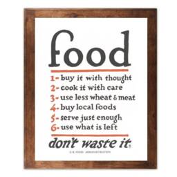 Food Don't Waste It 1917 Wall Decor - Historic Kitchen Art Available As Print, Framed Print Or Wrapped Gallery Canvas Sign - thumbnail 2