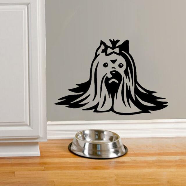 Yorkie Vinyl Decal Yorkshire Terrier Dog Sticker For Walls, Cars, Ipads - image 1