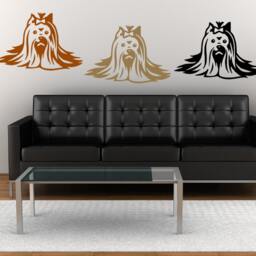 Yorkie Vinyl Decal Yorkshire Terrier Dog Sticker For Walls, Cars, Ipads - thumbnail 2