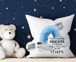 Personalised Kids Space Cushion - Boys Astronaut Nursery Decor - thumbnail 1
