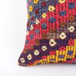 Handwoven Kilim Pillow 20x20 Boho Home Decor - thumbnail 2