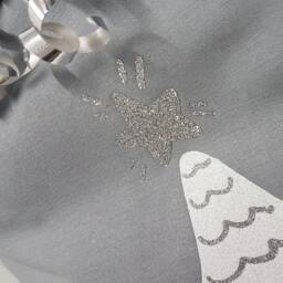 Santa Sack Grey White & Silver Personalised, Custom Christmas Sack, Xmas Tree Decor Personalized, Present Gift Bag For Him Her Children - thumbnail 3