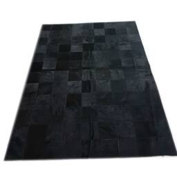 Black Cowhide Patchwork Rug 1.8 X 2.4 M Tapis Peau Vache Kufhell Teppich - thumbnail 2