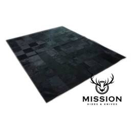 Black Cowhide Patchwork Rug 1.8 X 2.4 M Tapis Peau Vache Kufhell Teppich - thumbnail 1
