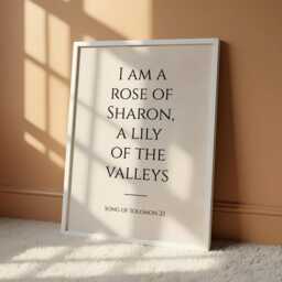 Rose Of Sharon Bible Verse Print, Song Solomon 21 - thumbnail 1