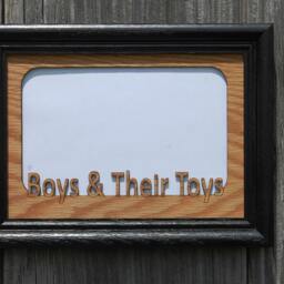 5x7 Boys & Their Toys Picture Frame, Boy Decor, Gift For Dad, Boys, Garage Laser Engraved Frame - thumbnail 3
