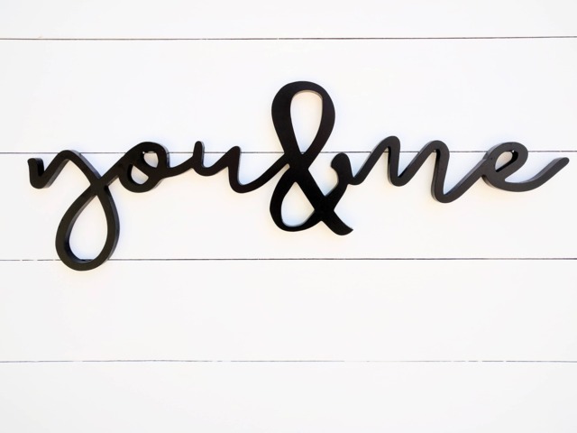 You & Me Wooden Sign Birch Plywood Anniversary Decor - Valentine's Day - image 1