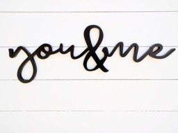 You & Me Wooden Sign Birch Plywood Anniversary Decor - Valentine's Day - thumbnail 1