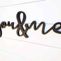 You & Me Wooden Sign Birch Plywood Anniversary Decor - Valentine's Day - thumbnail 2