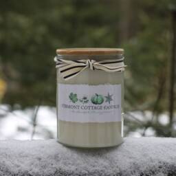 Recycled Glass Soy Coconut Candle Vermont Cottage Candle With Bamboo Lid - thumbnail 4