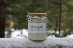 Recycled Glass Soy Coconut Candle Vermont Cottage Candle With Bamboo Lid