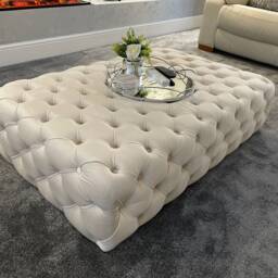 Handmade Extra Large Upholstered Velvet Chesterfield Footstool - thumbnail 2