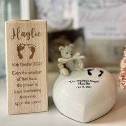Baby Loss Personalised Memorial Candle - Footprints/Miscarriage Stillbirth - thumbnail 2