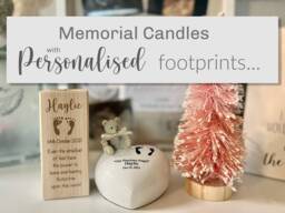 Baby Loss Personalised Memorial Candle - Footprints/Miscarriage Stillbirth - thumbnail 1