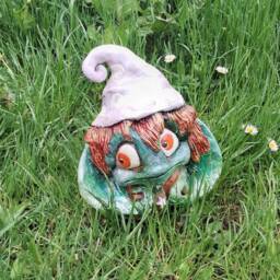 Funny Ceramic Garden Figure Of A Goblin, Exceptionally Handcrafted - thumbnail 4