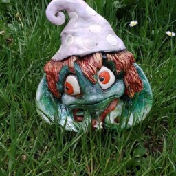 Funny Ceramic Garden Figure Of A Goblin, Exceptionally Handcrafted - thumbnail 2
