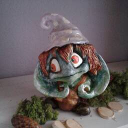 Funny Ceramic Garden Figure Of A Goblin, Exceptionally Handcrafted - thumbnail 3