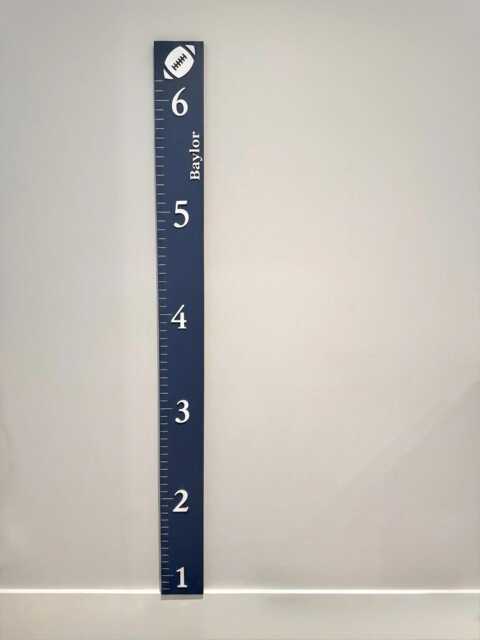 3D Wood Growth Chart Ruler - Personalized Kids Decor Wall Nursery Playroom Family - image 1