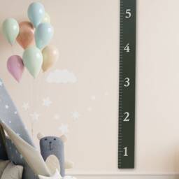 3D Wood Growth Chart Ruler - Personalized Kids Decor Wall Nursery Playroom Family - thumbnail 3