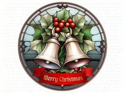 Xmas Bells Wreath Sign, Christmas Carol Merry Xmas Wreath, Jingle Bells - thumbnail 1