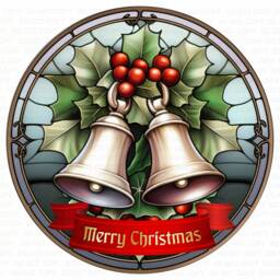 Xmas Bells Wreath Sign, Christmas Carol Merry Xmas Wreath, Jingle Bells - thumbnail 2