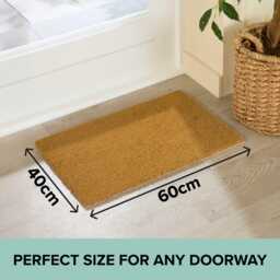 Green Moroccan Tile Doormat Non-Slip Coir Welcome Mat 60x40cm - thumbnail 4