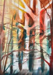 Lost in Nature Watercolor Print, Home & Living, Decor Art, Landscape, Landscape Office Wall Art , Office - thumbnail 1