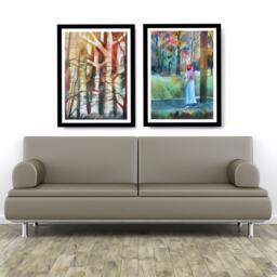 Lost in Nature Watercolor Print, Home & Living, Decor Art, Landscape, Landscape Office Wall Art , Office - thumbnail 4