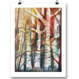 Lost in Nature Watercolor Print, Home & Living, Decor Art, Landscape, Landscape Office Wall Art , Office - thumbnail 2