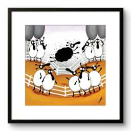Whimsical Sheep Art Print - Funny Quirky Limited Edition By Mervyn Tay - thumbnail 2