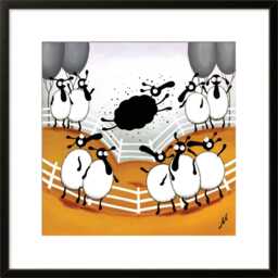 Whimsical Sheep Art Print - Funny Quirky Limited Edition By Mervyn Tay - thumbnail 3