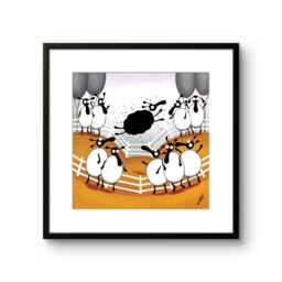 Whimsical Sheep Art Print - Funny Quirky Limited Edition By Mervyn Tay - thumbnail 1