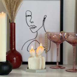 Handmade Couple Soy Candle Set - Romantic Home Decor - thumbnail 2