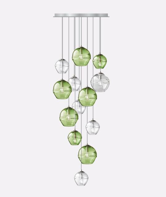 Olive & Clear Fiona Cascade Chandelier - 9 Or 13 Lights - image 1