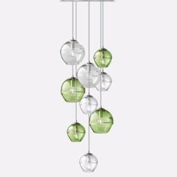 Olive & Clear Fiona Cascade Chandelier - 9 Or 13 Lights - thumbnail 2