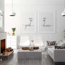 It's So Good To Be Home Print Set - Living Room Prints Modern Black & White Prints, Entryway, Hallway Prints - thumbnail 2