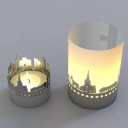 Wesel Germany Shadow Play Candle - City Souvenir Gift - thumbnail 3