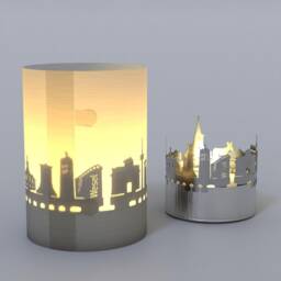 Wesel Germany Shadow Play Candle - City Souvenir Gift - thumbnail 4