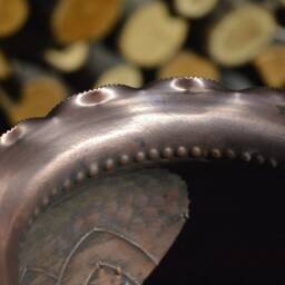 Unique Handcrafted Copper Vase - Chiseled Design For Interior Decor - thumbnail 3