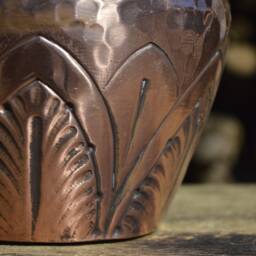 Unique Handcrafted Copper Vase - Chiseled Design For Interior Decor - thumbnail 2