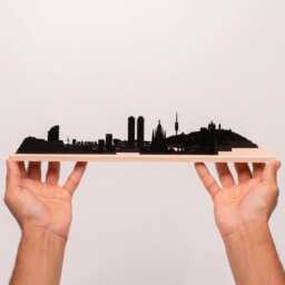 Barcelona 3D Skyline Silhouette Movable City Model, Architecture Gift - thumbnail 4