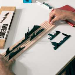 Barcelona 3D Skyline Silhouette Movable City Model, Architecture Gift - thumbnail 2