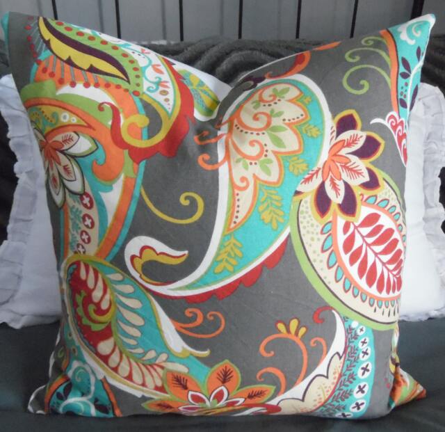 Bold Paisley. Pillow Cover.slipcovers.toss Pillows.paisley Pillows.home Decor.throw Pillows.paisley - image 1