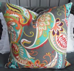 Bold Paisley. Pillow Cover.slipcovers.toss Pillows.paisley Pillows.home Decor.throw Pillows.paisley - thumbnail 1
