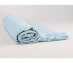 Waffle Linen Bath Towel Baby Blue Boho Travel Towel