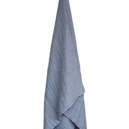 Waffle Linen Bath Towel Baby Blue Boho Travel Towel - thumbnail 4