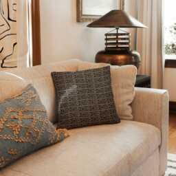 Tribal Geometric Pattern Woven Pillow - thumbnail 2